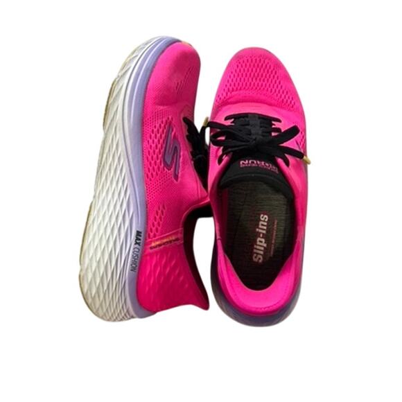 PINK Raspberry Sketchers Go RunMax cushion Elite 2.0 Slip on running shoes sz 10 - Picture 2 of 8